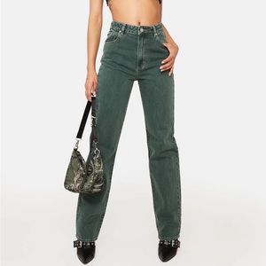 90s Green 94 High Straight Jeans ABRAND JEANS